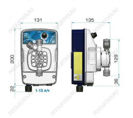 Насос дозир. мембранный eONE PLUS 6-7 100/250V PVDF TFE/P