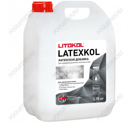 Добавка к клею латексная LATEXKOL-м белая (канистра) 3,75 кг
