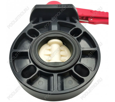 Дисковый поворотный затвор d75 с ручкой, уплотнение EPDM AQUAVIVA